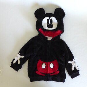DISNEY H&M BRAND BABY TODDLER FULL ZIPPER MICKEY MOUSE EARS HOODIE (NEW) 9-12M